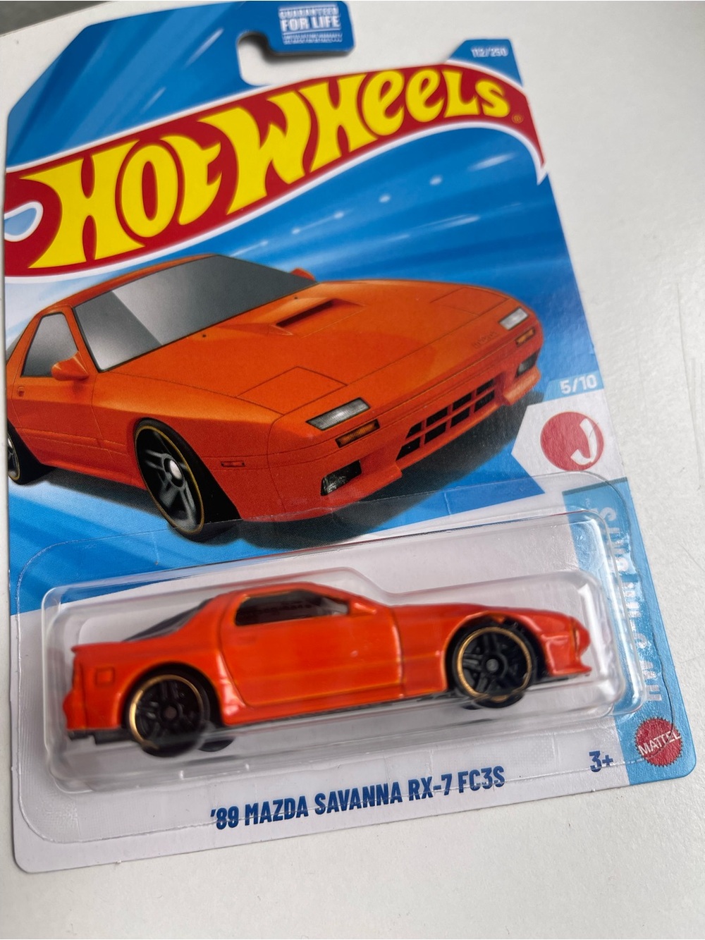 2025 Mattel Hot Wheels ‘89 Mazda Savanna RX-7 FC3S Die-Cast Toy Car, Orange - Picture 2 of 3